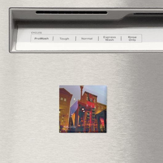 Aimant Réflexions rouges dans les rues de Philadelphie (In Situ (Lave-vaisselle))