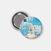 Aimant Reflexivo Azul Espiritual Anjo Obra Conceitual (Recto/Verso)