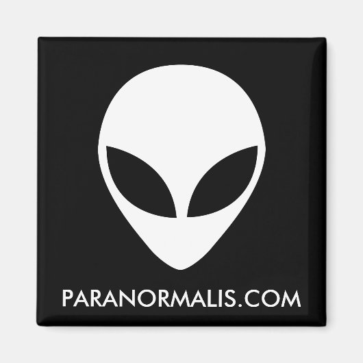 Aimant Réfrigérateur à la tête de l'Alien carré (Devant)