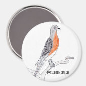 Aimant Réfrigérateur à pigeon passager (Recto/Verso)