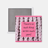 Aimant Réfrigérateur à thème Tricot rose (Recto/Verso)