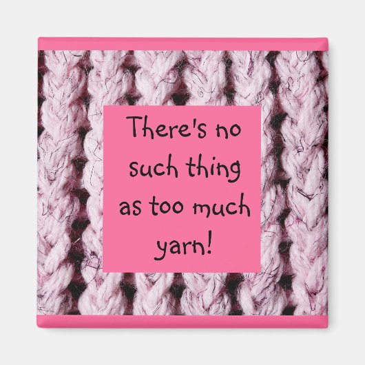 Aimant Réfrigérateur à thème Tricot rose (Devant)