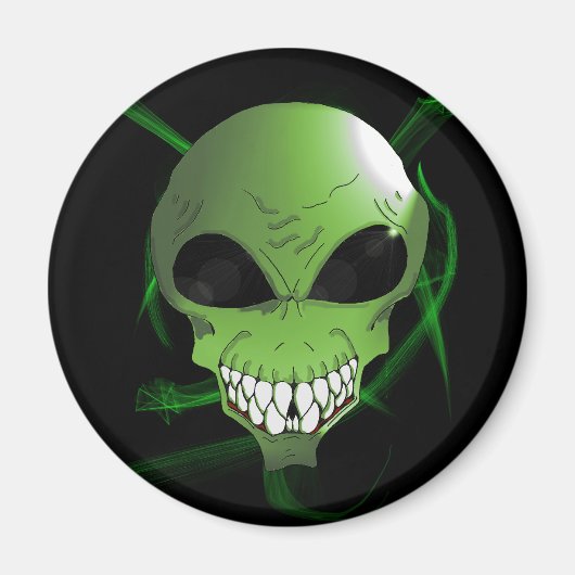 Aimant Réfrigérateur alien vert (Devant)