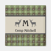 Aimant Réfrigérateur Cabine de cerf vert (Devant)