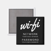Aimant Réfrigérateur de mot de passe Wifi (Recto/Verso)