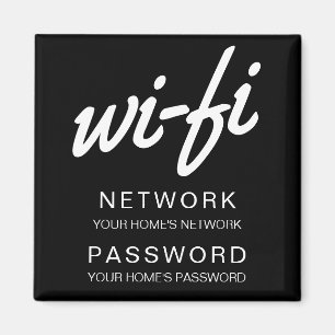 Aimant Réfrigérateur de mot de passe Wifi