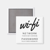 Aimant Réfrigérateur de mot de passe Wifi (Recto/Verso)