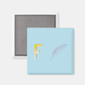 Aimant Réfrigérateur de plumes (Recto/Verso)