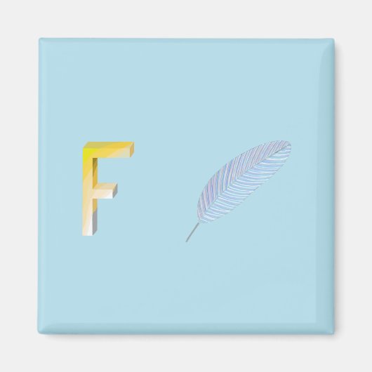 Aimant Réfrigérateur de plumes (Devant)