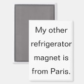Aimant Réfrigérateur Drôle De Paris (Recto/Verso)