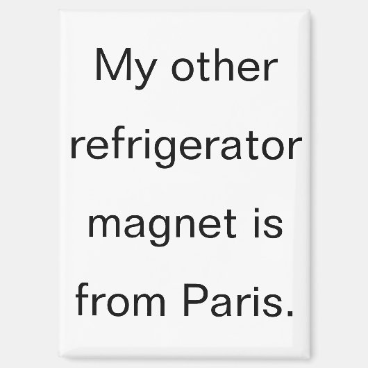 Aimant Réfrigérateur Drôle De Paris (Recto)