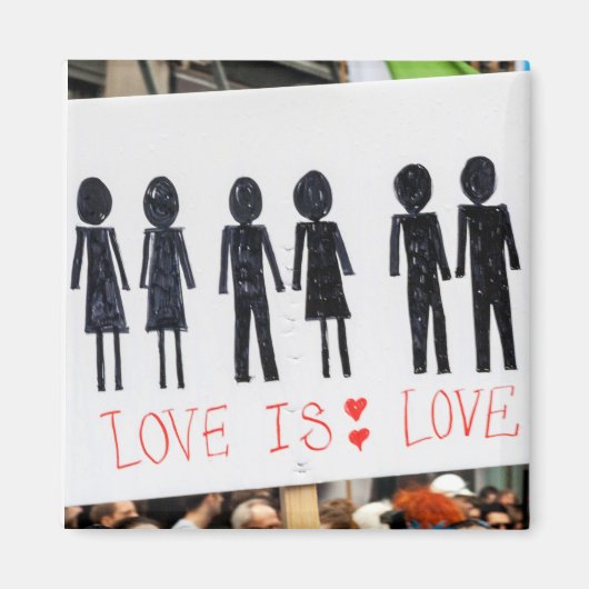 Aimant Réfrigérateur Love is Love (Devant)