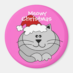 Aimant Réfrigérateur mignon de chat de bande dessinée 