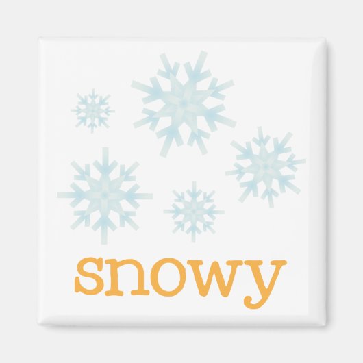 Aimant Réfrigérateur - NEIGE (Devant)