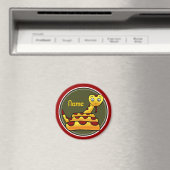 Aimant Réfrigérateur, Nom Modèle, Cute Snake (In Situ (Lave-vaisselle))