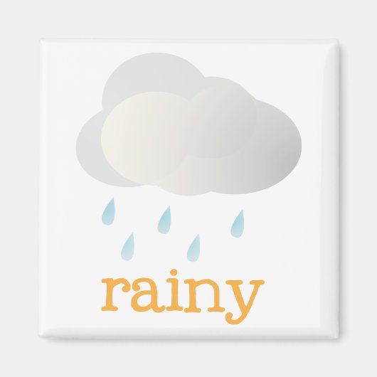 Aimant Réfrigérateur - PLUIE (Devant)