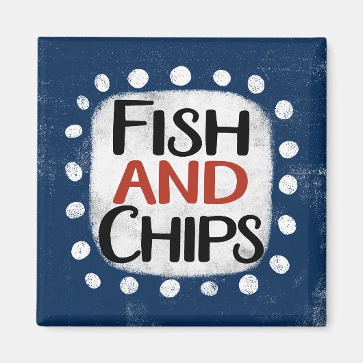 Aimant Réfrigérateur Poisson Et Chips (Devant)