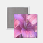 Aimant Réfrigérateur rose Lily (Recto/Verso)