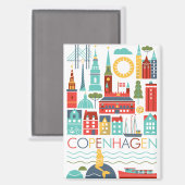 Aimant Réfrigérateur Scandi de Copenhague (Recto/Verso)