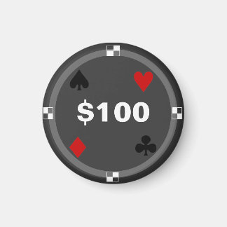Aimant Refrigerator Poker TAG Jouer Chip - 100 $
