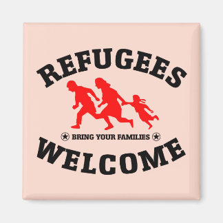 Aimant Réfugiés Bienvenue Apportez Vos Familles
