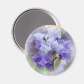 Aimant Regal Beares Iris - Violet & Blanc (Recto/Verso)