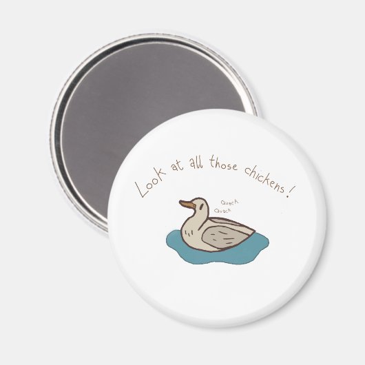 Aimant Regarde tous ces poulets ! (Recto/Verso)