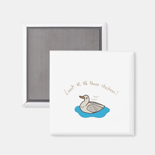 Aimant Regarde tous ces poulets ! (Recto/Verso)