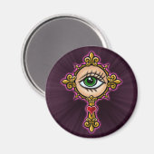 Aimant Regarder la conception de croix d'oeil (Recto/Verso)