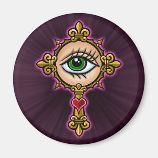 Aimant Regarder la conception de croix d'oeil