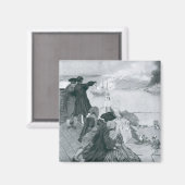 Aimant Regarder le combat à Bunker Hill illustration (Recto/Verso)