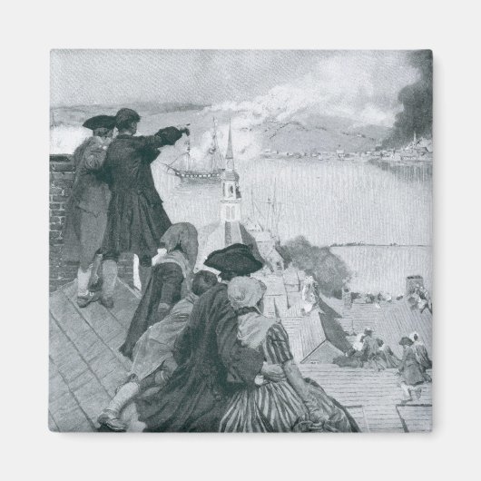 Aimant Regarder le combat à Bunker Hill illustration (Devant)