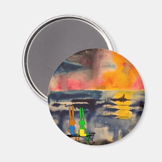 Aimant regarder le coucher du soleil (Recto/Verso)