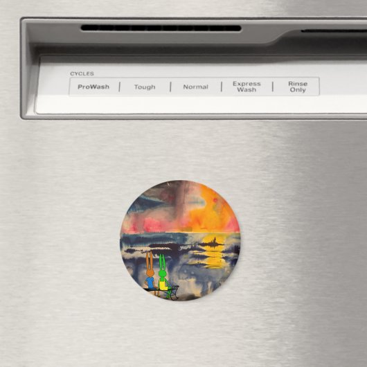 Aimant regarder le coucher du soleil (In Situ (Lave-vaisselle))