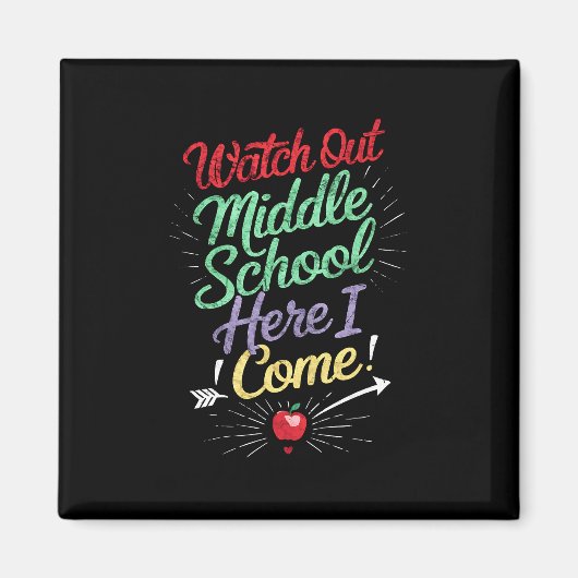 Aimant Regardez Le Milieu De L'École Ici Je Viens À L'Éco (Devant)