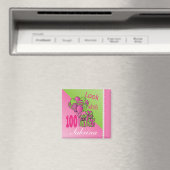 Aimant Regardez qui a 100 ans | 100e anniversaire - rose (In Situ (Lave-vaisselle))