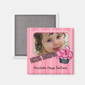 Aimant Regardez qui a un anniversaire rose ! (Recto/Verso)