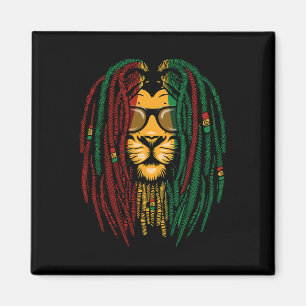 Aimant Reggae Lion Dreadlocks Wild Cat Rasta Afrique Rast