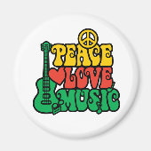 Aimant Reggae peace love music (Devant)