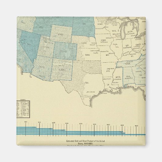 Aimant Régions d'extraction d'or (Devant)