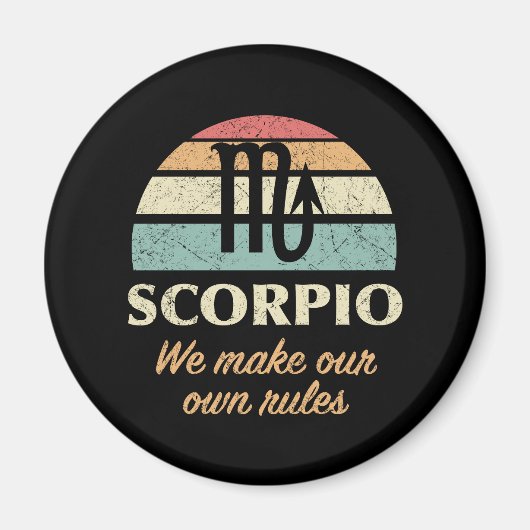 Aimant Règles amusantes de Zodiac Scorpio (Devant)