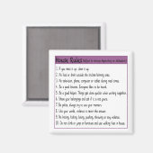 Aimant Règles de la maison (Recto/Verso)