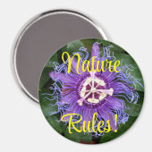 Aimant Règles de la nature Passionflower violette Gros pl (Recto/Verso)