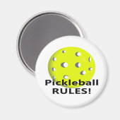 Aimant Règles de Pickleball ! Avec le texte noir à bille  (Recto/Verso)