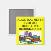 Aimant règles drôles pour les écrivains (Recto/Verso)