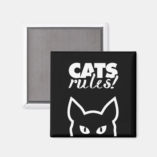 Aimant Règles relatives aux chats (Recto/Verso)