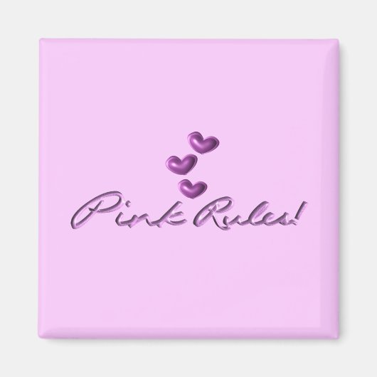 Aimant - Règles roses 3 Coeurs (Devant)