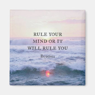 Aimant "Réglez Votre Esprit Ou Il Vous Réglera" - Bouddha
