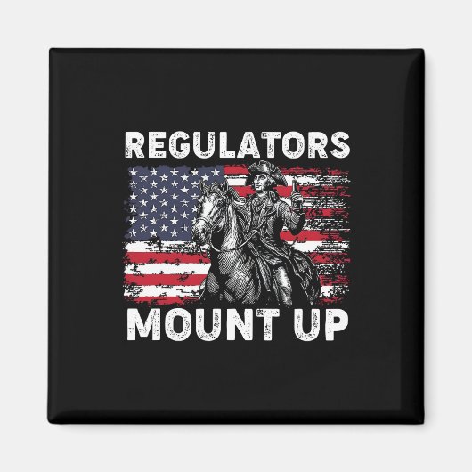 Aimant Régulateurs Rétro Montez Drôle Drapeau Usa Cowboy (Devant)