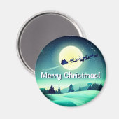 Aimant Reindeer Flying Sleigh (Recto/Verso)